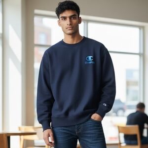 Champion Men's Dark Blue Crewneck Sweater. Size XL. EUC!!!
